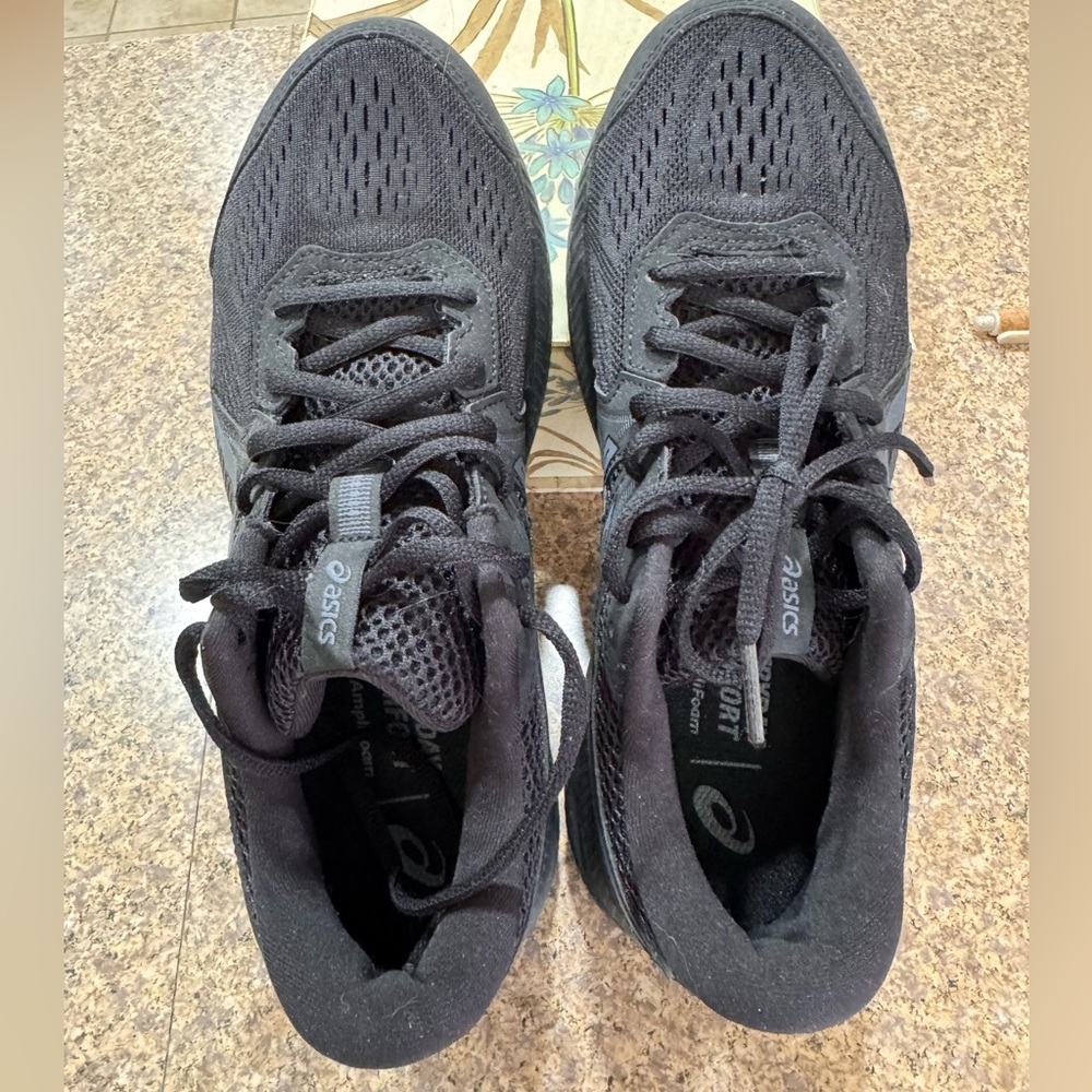 ASICS Gel-Contend 7 Black Running Shoe Size 9 EUC